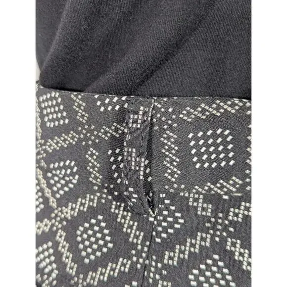Nanette Lepore Pants Women’s Size 10 Ankle Long Black White Geometric Work Wear - Picture 8 of 9